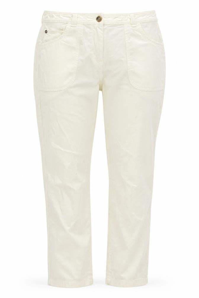 Marks & Spencer Womens Ivory Straight Jeans Size 12 Cotton Blend