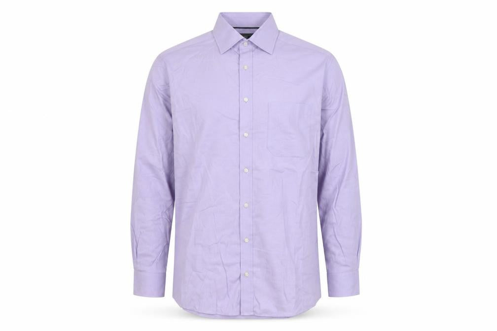 Marks and Spencer Men's Lilac Regular Fit Cotton Dress Shirt 15.5in