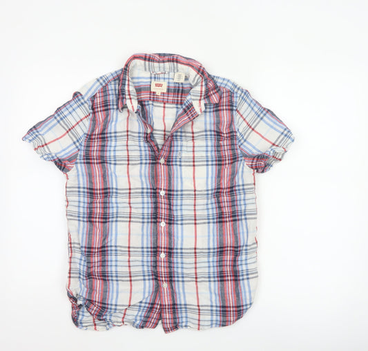Levi's Womens Multicoloured Plaid Cotton Button-Up Shirt Size S