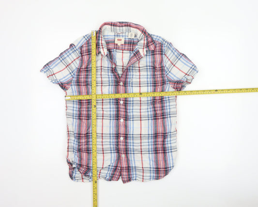 Levi's Womens Multicoloured Plaid Cotton Button-Up Shirt Size S