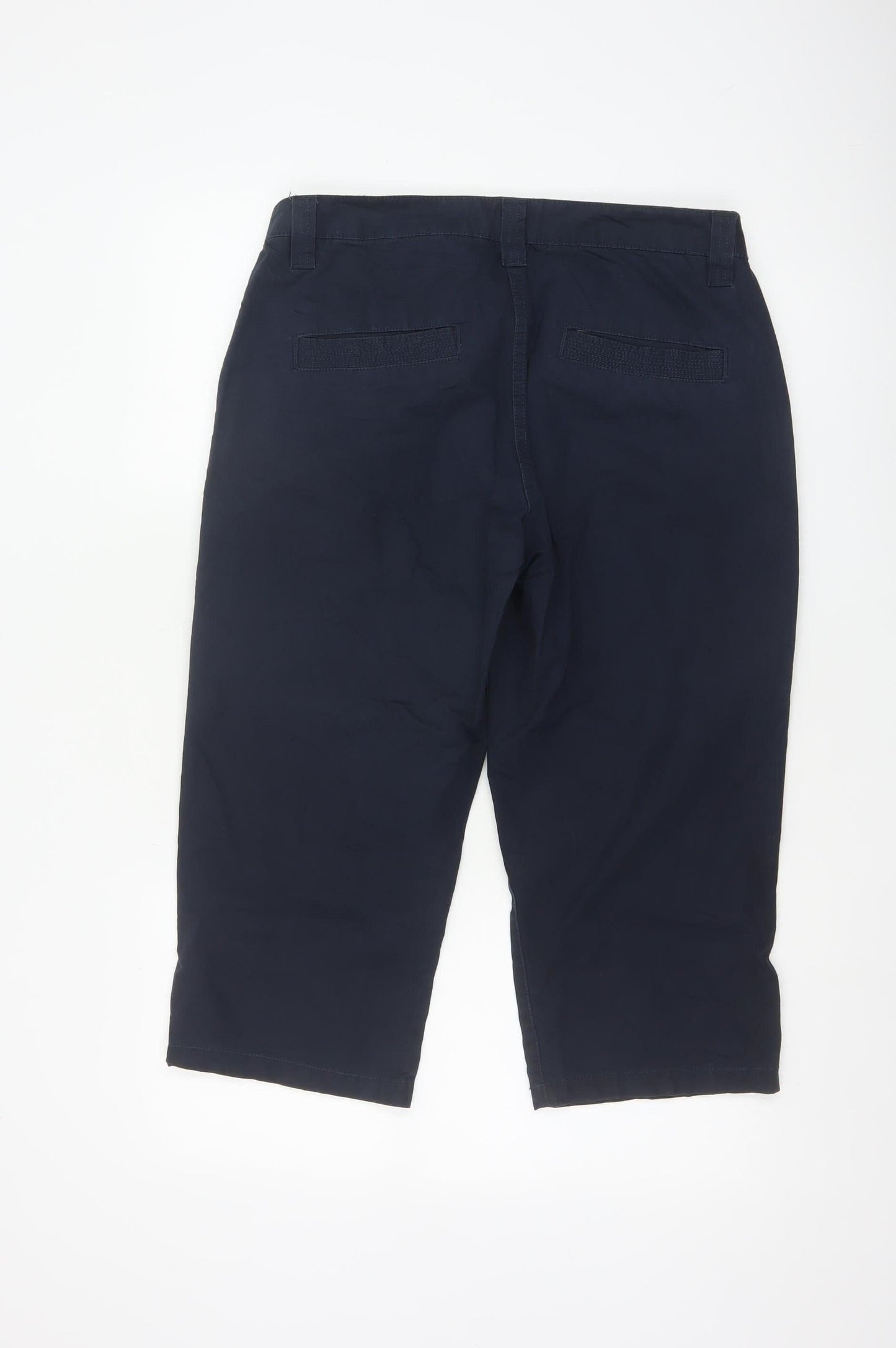 Seasalt Cornwall Women's Blue Cotton Capri Trousers Size 12