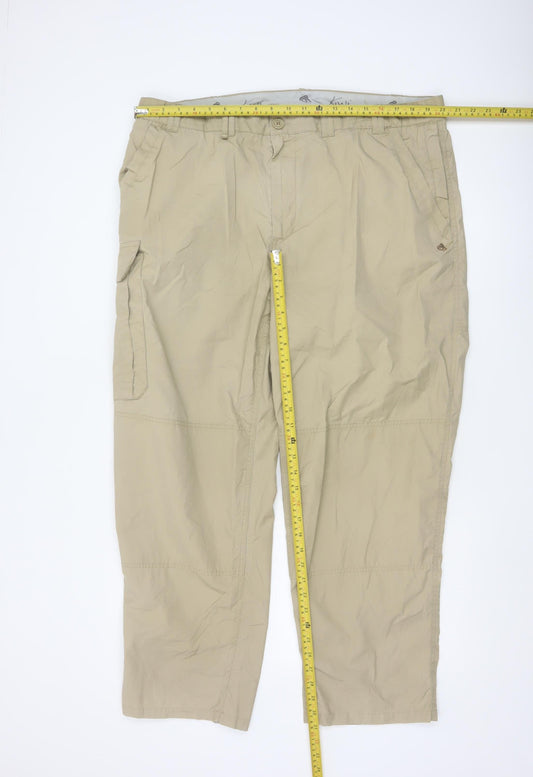 Craghoppers Men's Beige Cargo Trousers 38in S Polyester Cotton