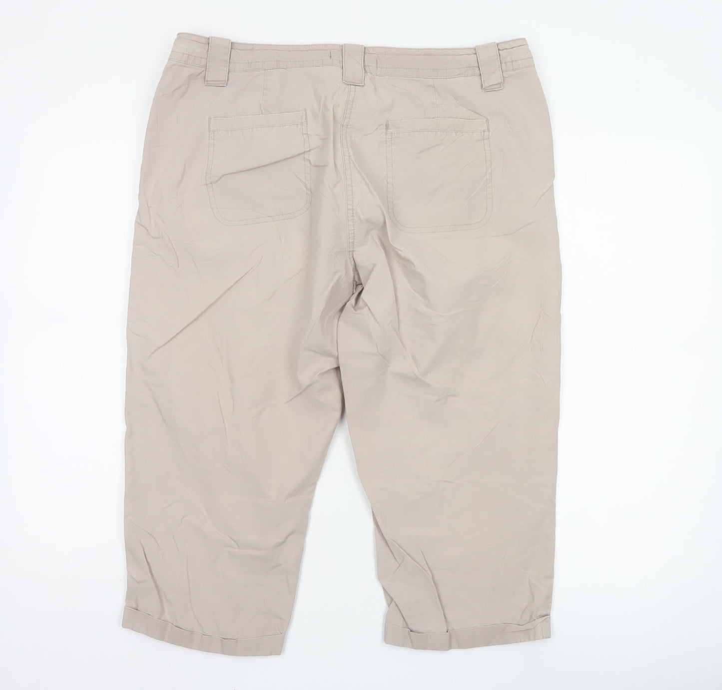 Dorothy Perkins Women’s Beige Cargo Shorts Size 14 Cotton Drawstring