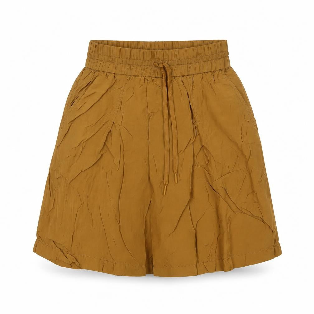 DKNY Women Brown XS Paperbag Shorts Lightweight Viscose Drawstring