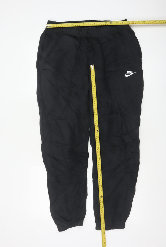 Nike Men's Black Jogger Trousers M Breathable Cotton Blend