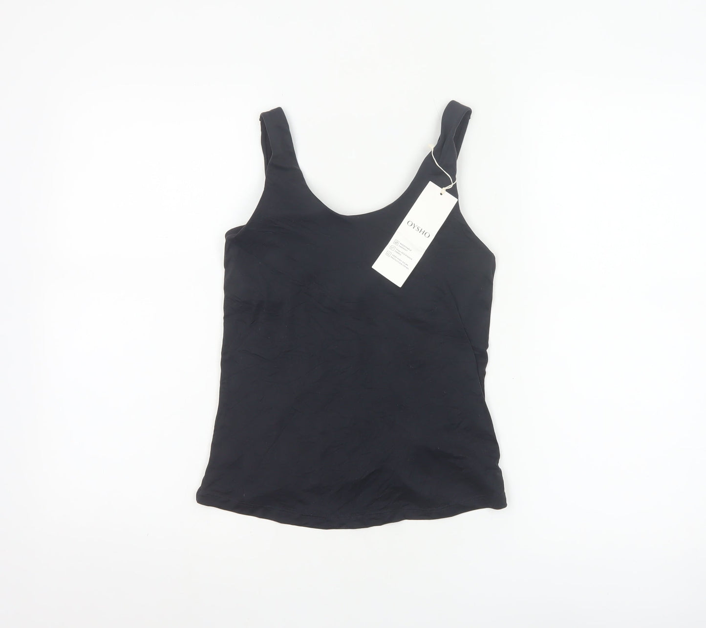 OYSHO Women’s Black Stretch Tank Top Size S Basic Jersey