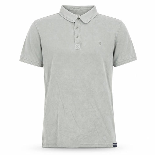 Garcia Men's Grey Cotton Polo Shirt Size L Short Sleeve Casual
