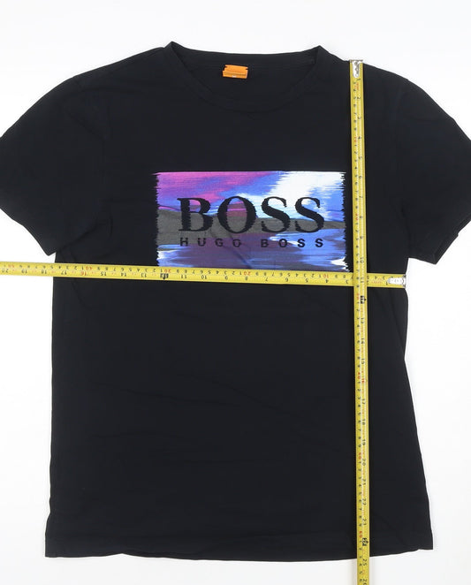 Hugo Boss Men's Black Graphic Logo T-Shirt Size M