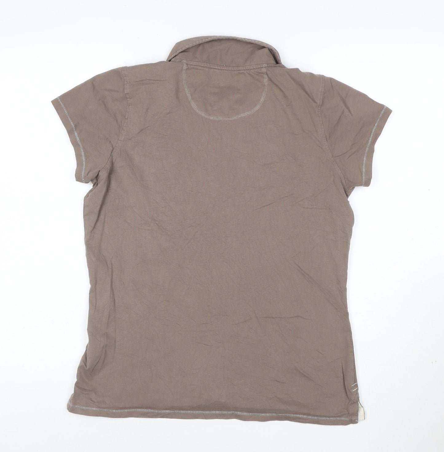 Regatta Women's Brown Polo Shirt UK 16 Cotton Short Sleeve Casual