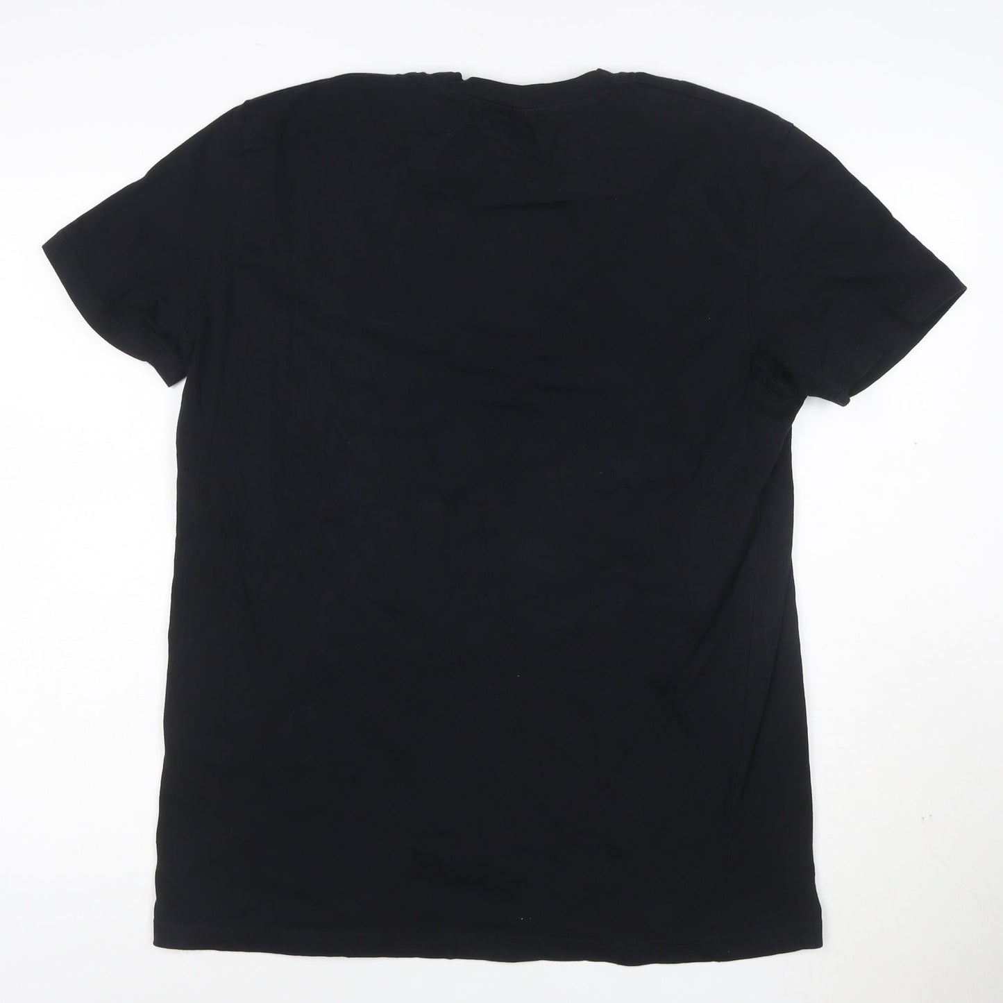 McKenzie Men's Black Cotton Crew Neck Short Sleeve T-Shirt L