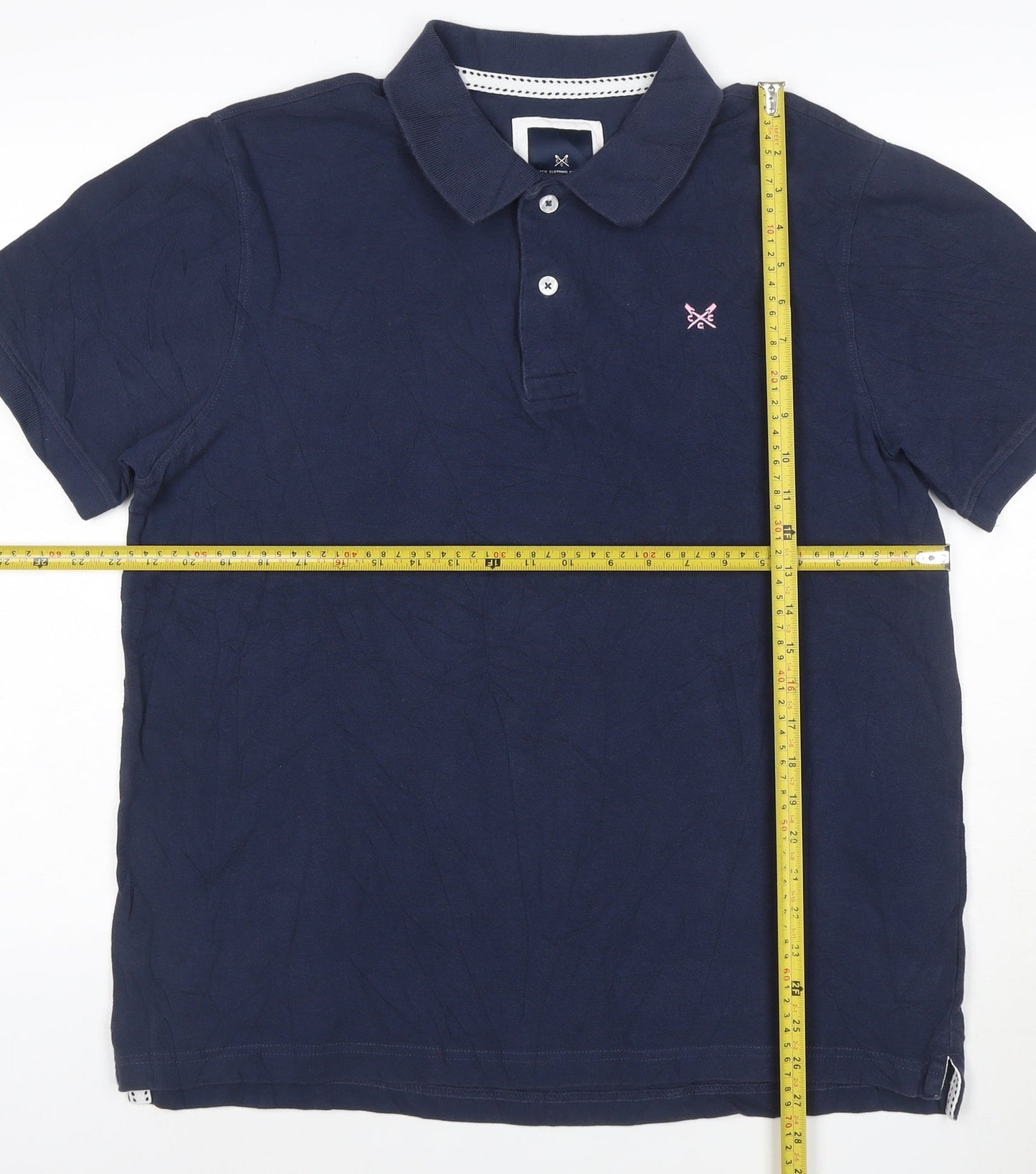 Crew Clothing Company Men's Navy Blue XL Cotton Polo Shirt