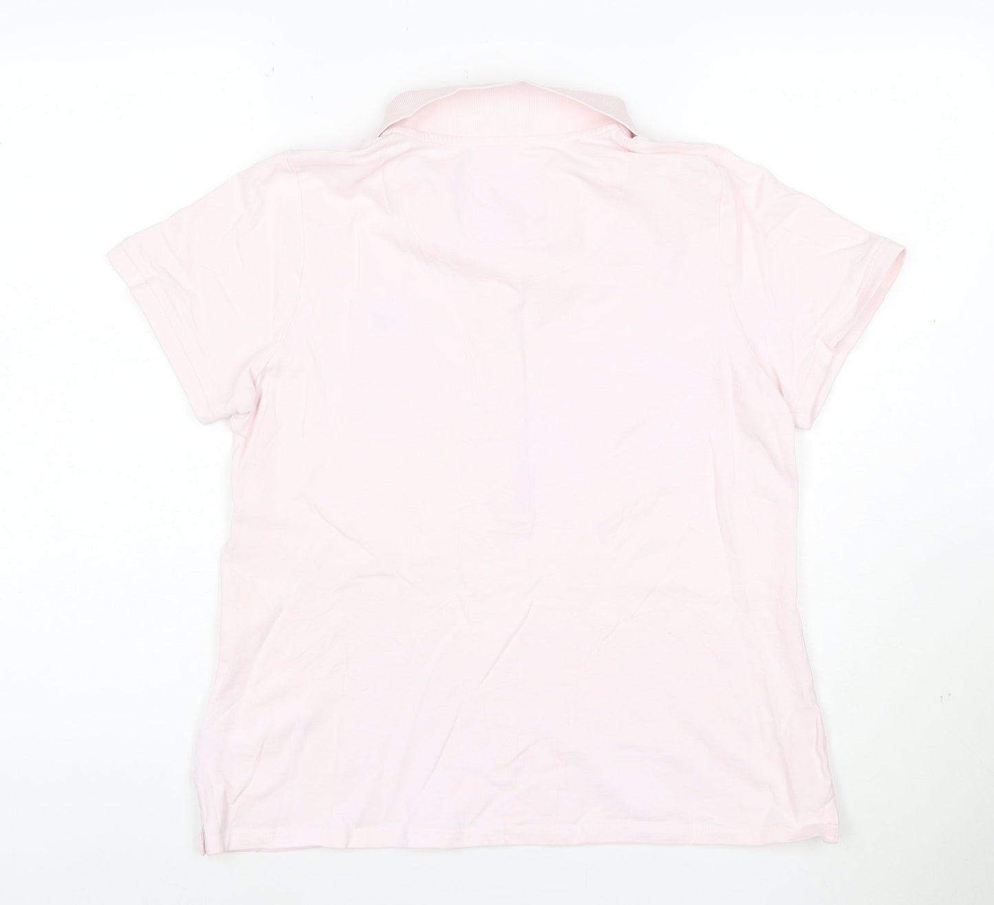 Crew Clothing Women’s Pink Cotton Polo Shirt Size 14