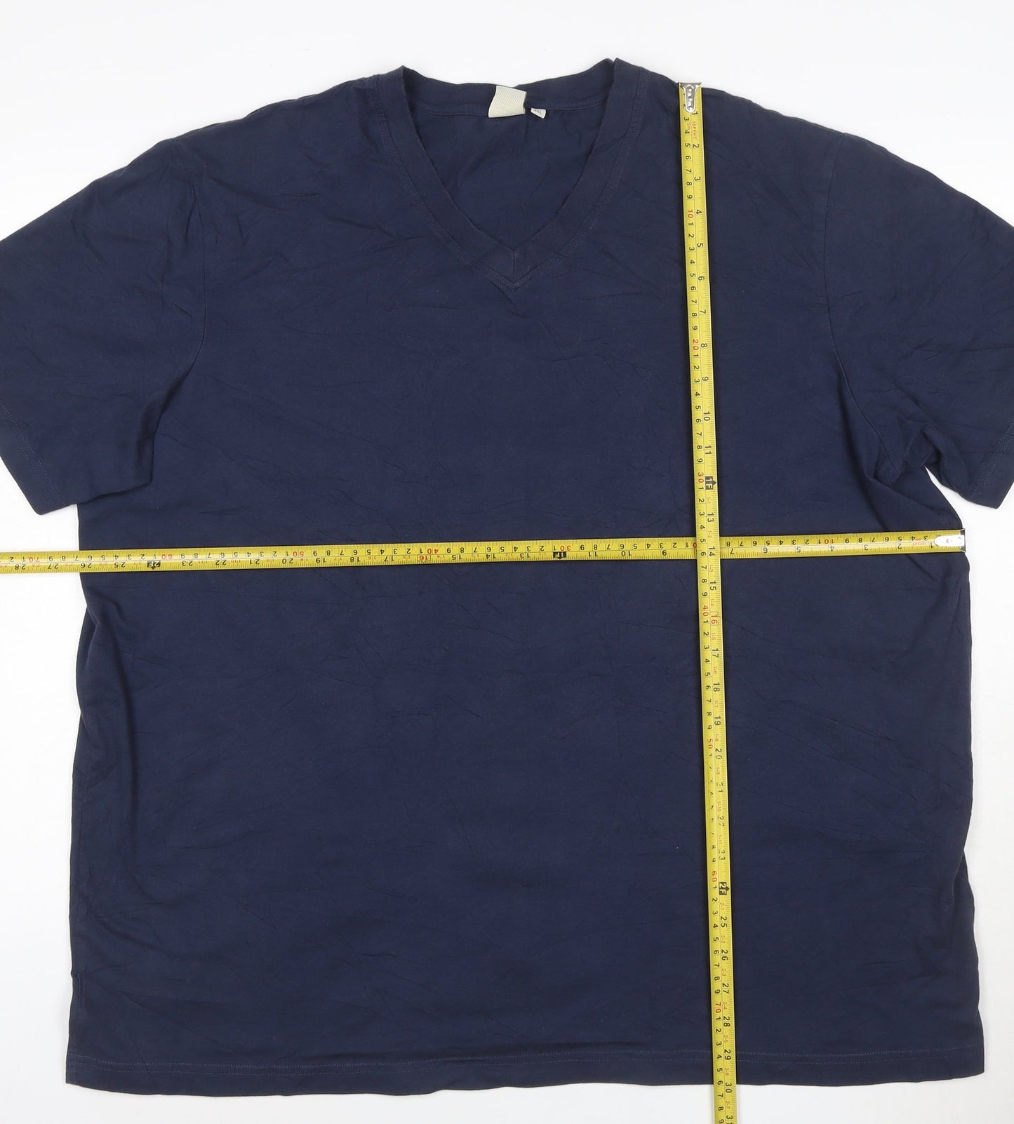 Cotton Traders Men's Navy Blue 3XL V-Neck Short Sleeve T-Shirt
