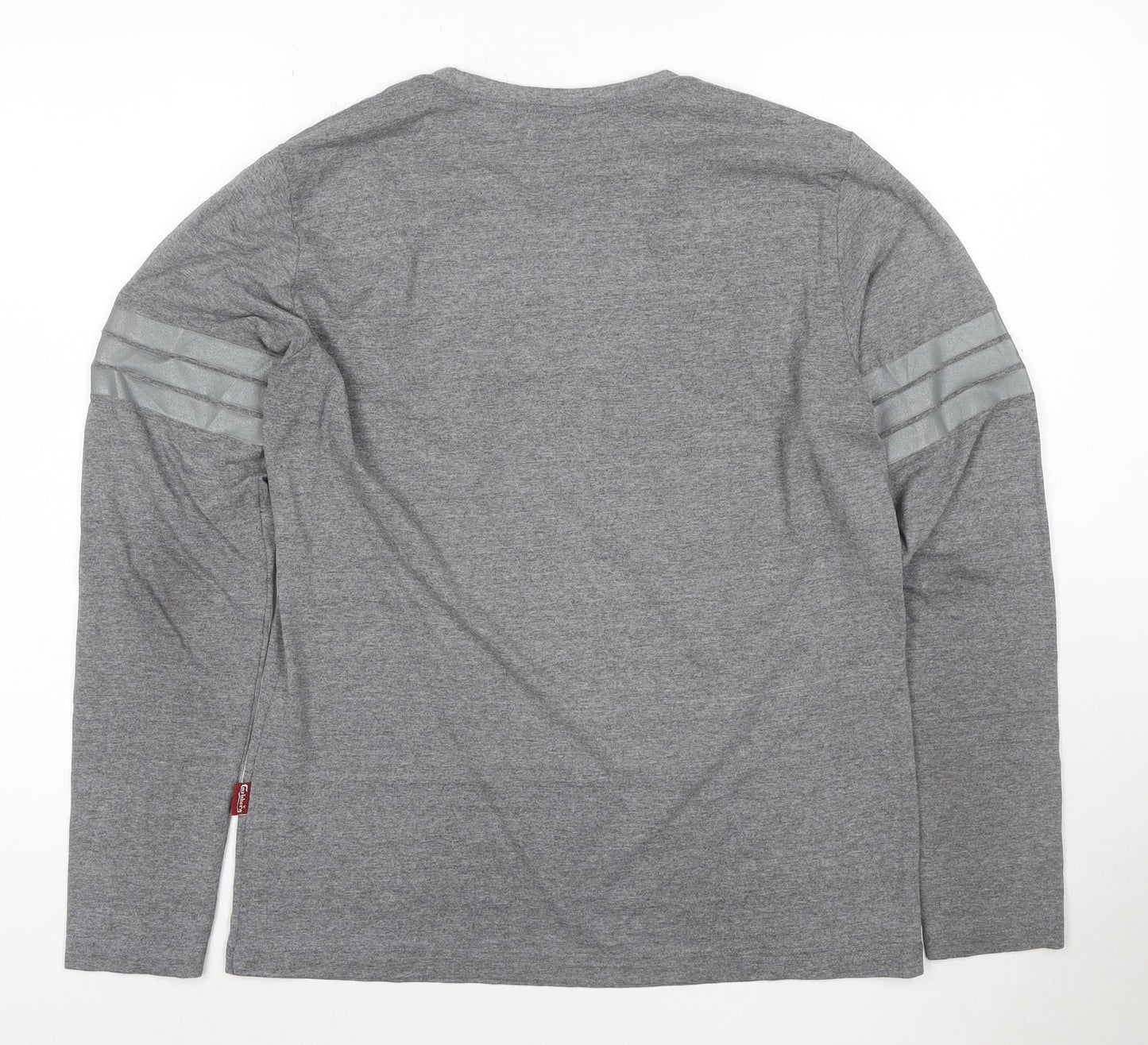 Carlsberg Men's Grey Long Sleeve T-Shirt Size L 100% Cotton Crew Neck