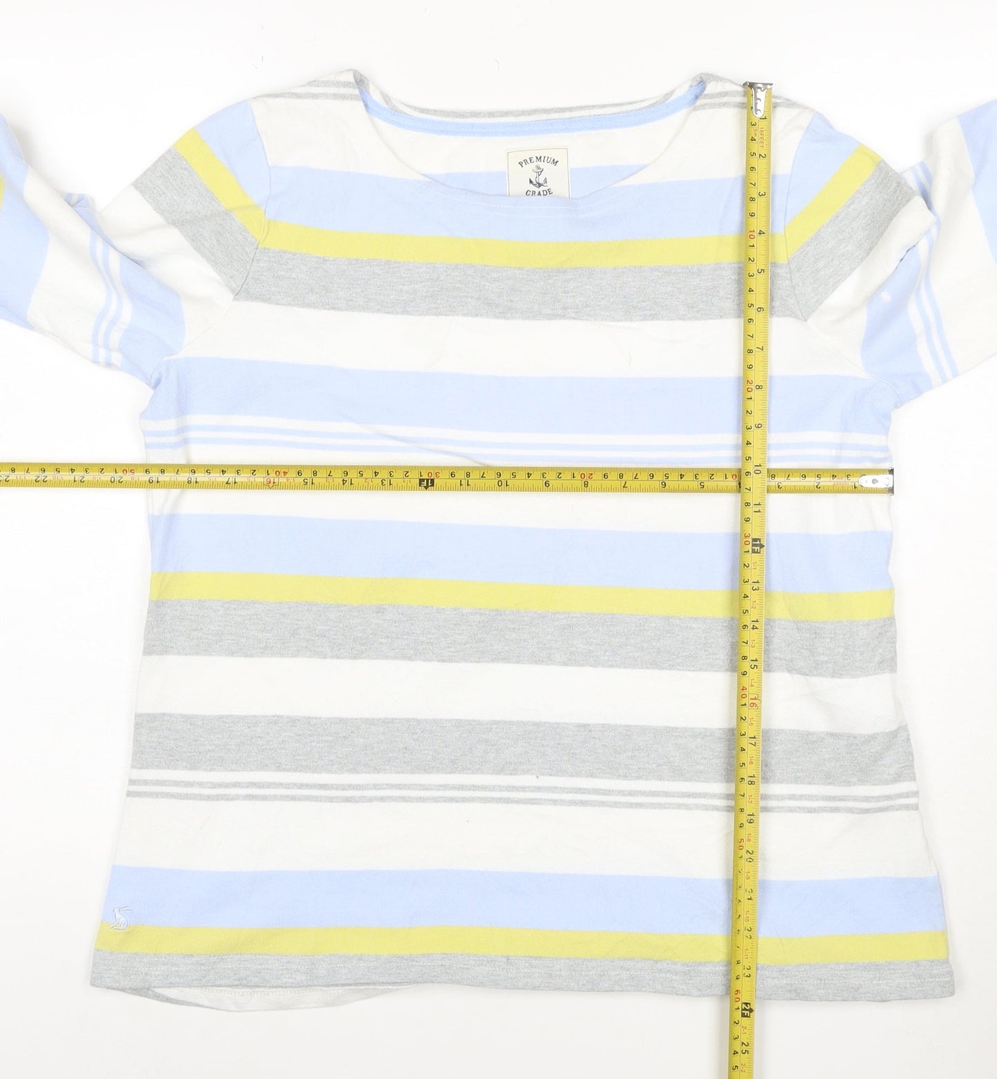 Joules Women’s Multicoloured Striped Long Sleeve Cotton Top Size 16