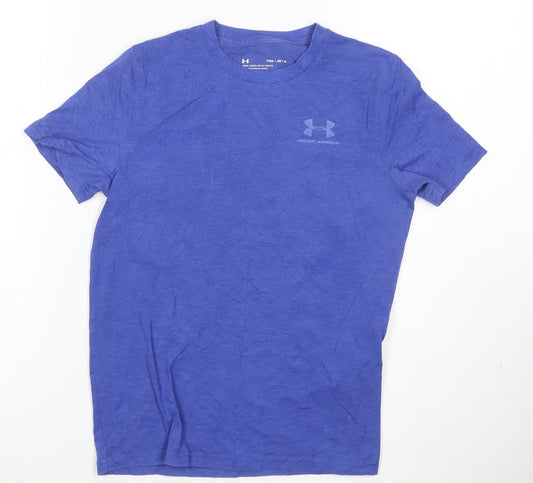 Under Armour Boys Blue M Loose Fit Crew Neck Sports T-Shirt