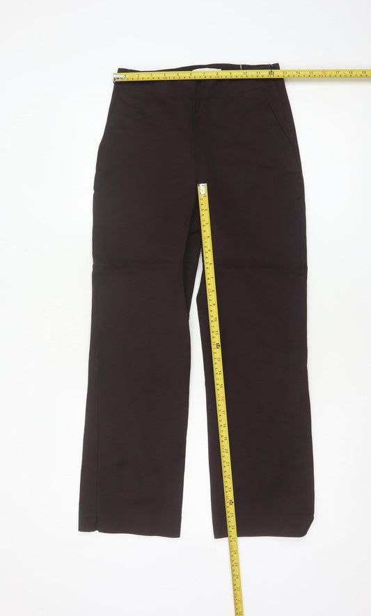& Other Stories Women Brown Trousers Size 6 Straight Cotton Blend