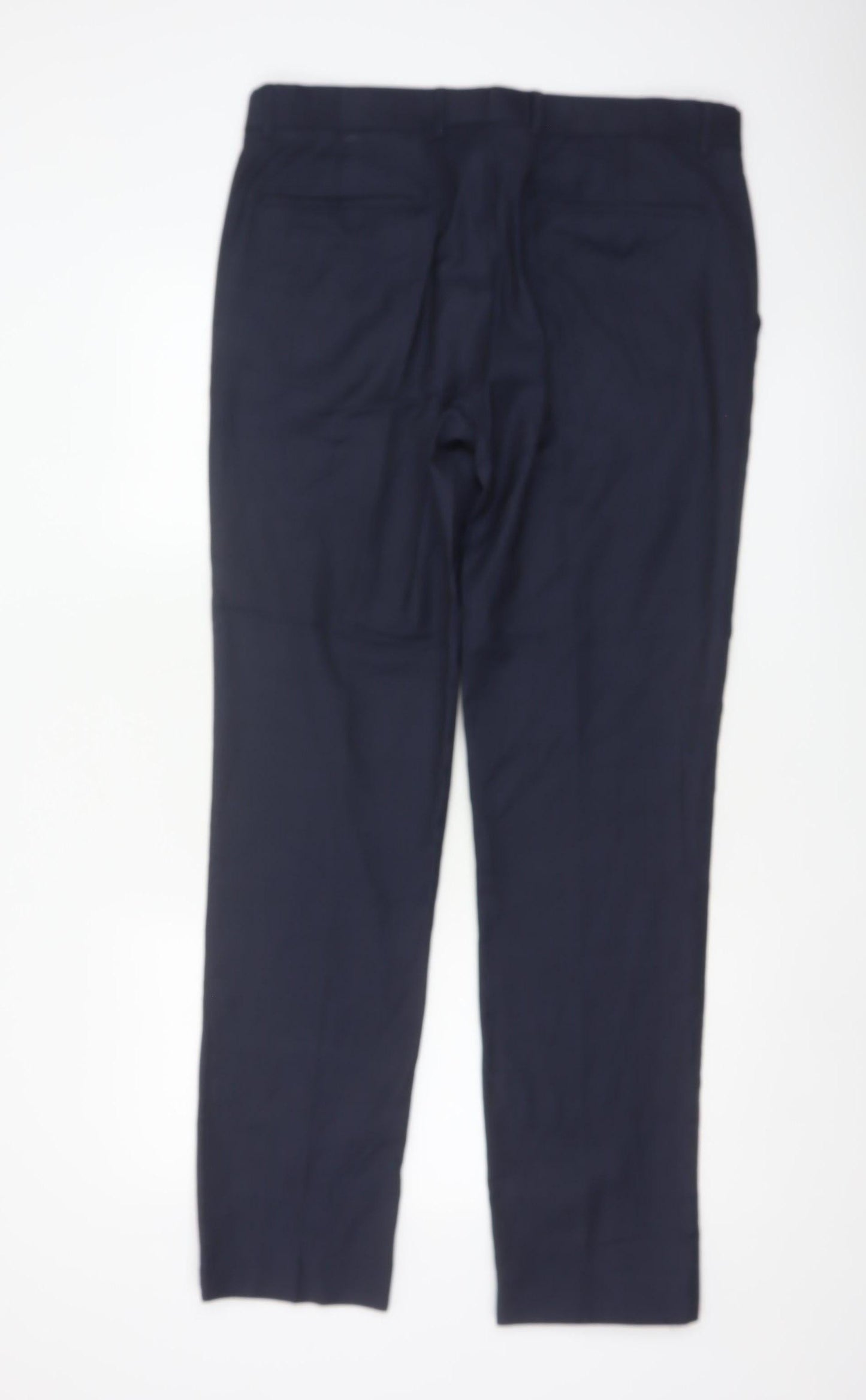 Topman Men’s Navy Blue Wool Blend Dress Trousers Size 36L