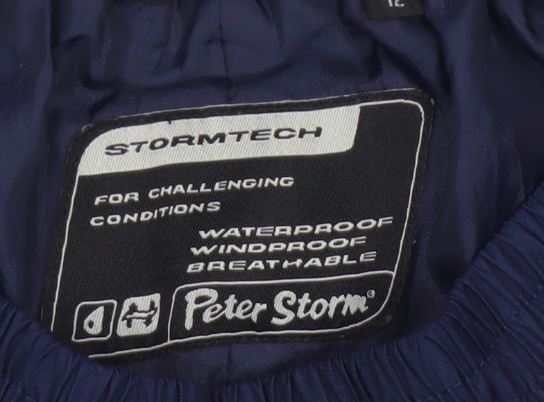 Peter Storm Women's Blue Waterproof Rain Trousers Size 12