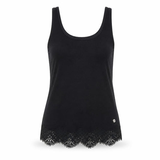 Superdry Women's Black Lace Hem Camisole Tank Top Size 6