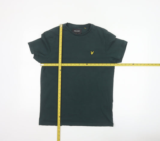 Lyle & Scott Men's Green Cotton Crew Neck Short Sleeve T-Shirt Size M