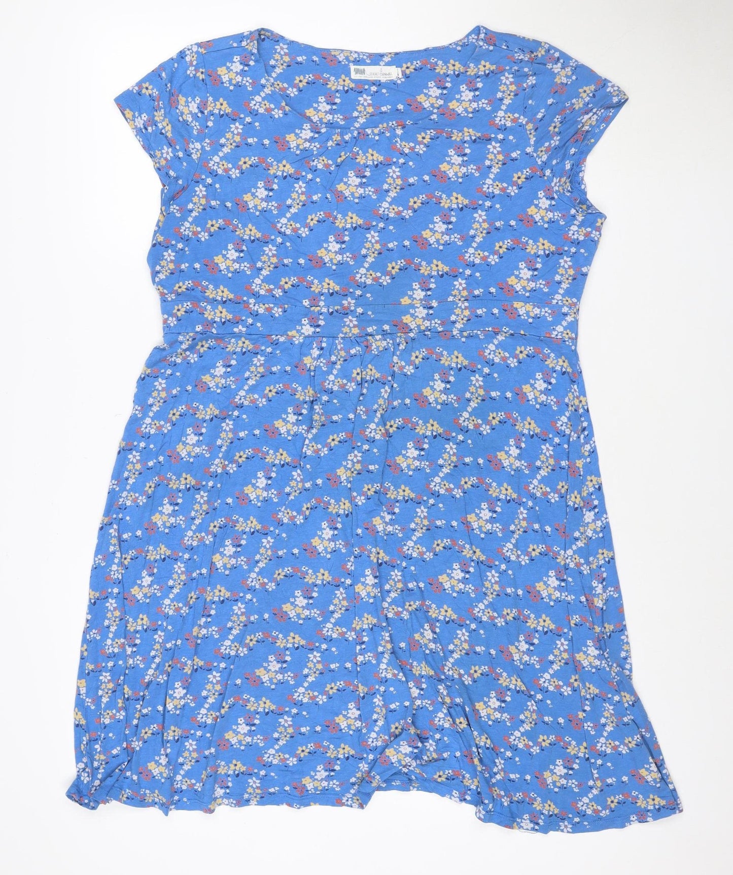 Seasalt Cornwall Women’s Blue Floral Fit & Flare Dress Size 12