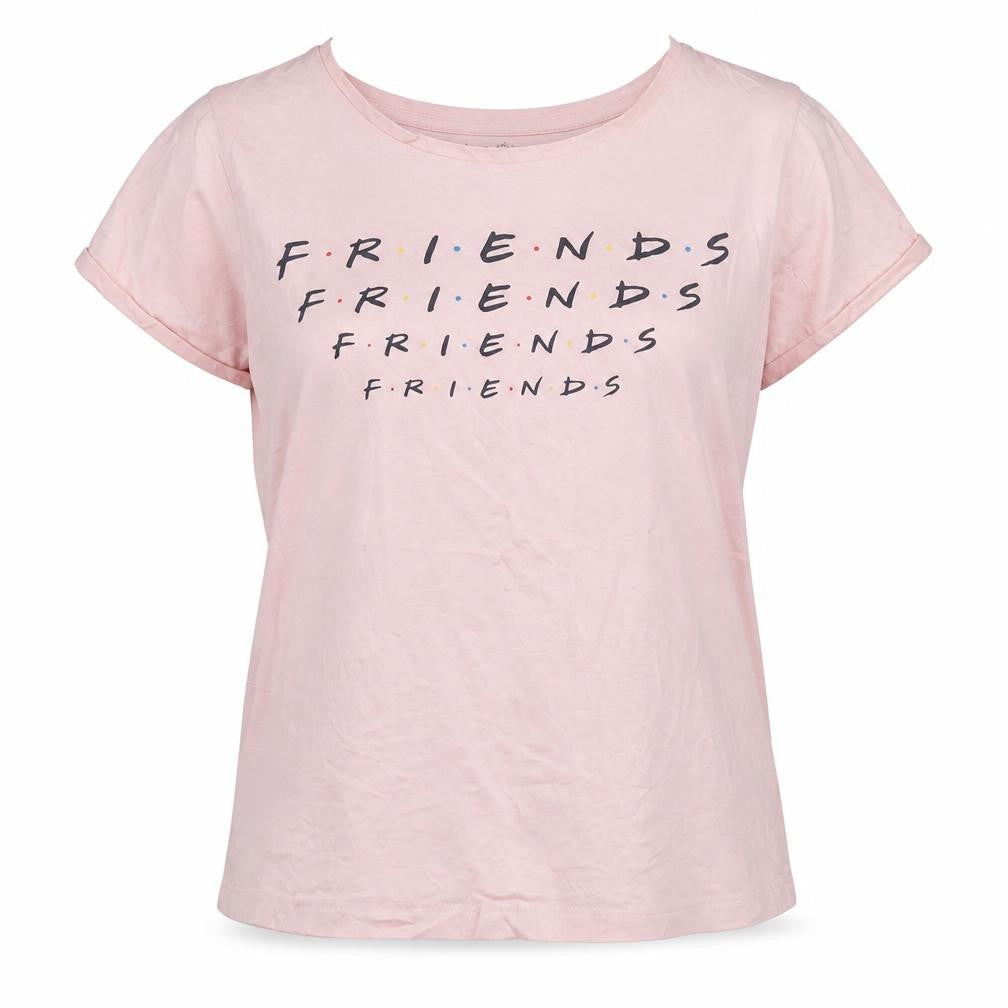 Friends Women's Pink Short Sleeve Cotton T-Shirt Size L
