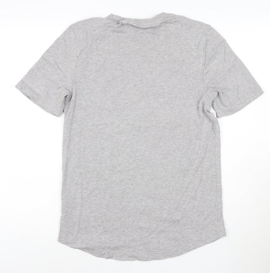 Tommy Hilfiger Unisex Grey Colourblock Cotton T-Shirt Size S