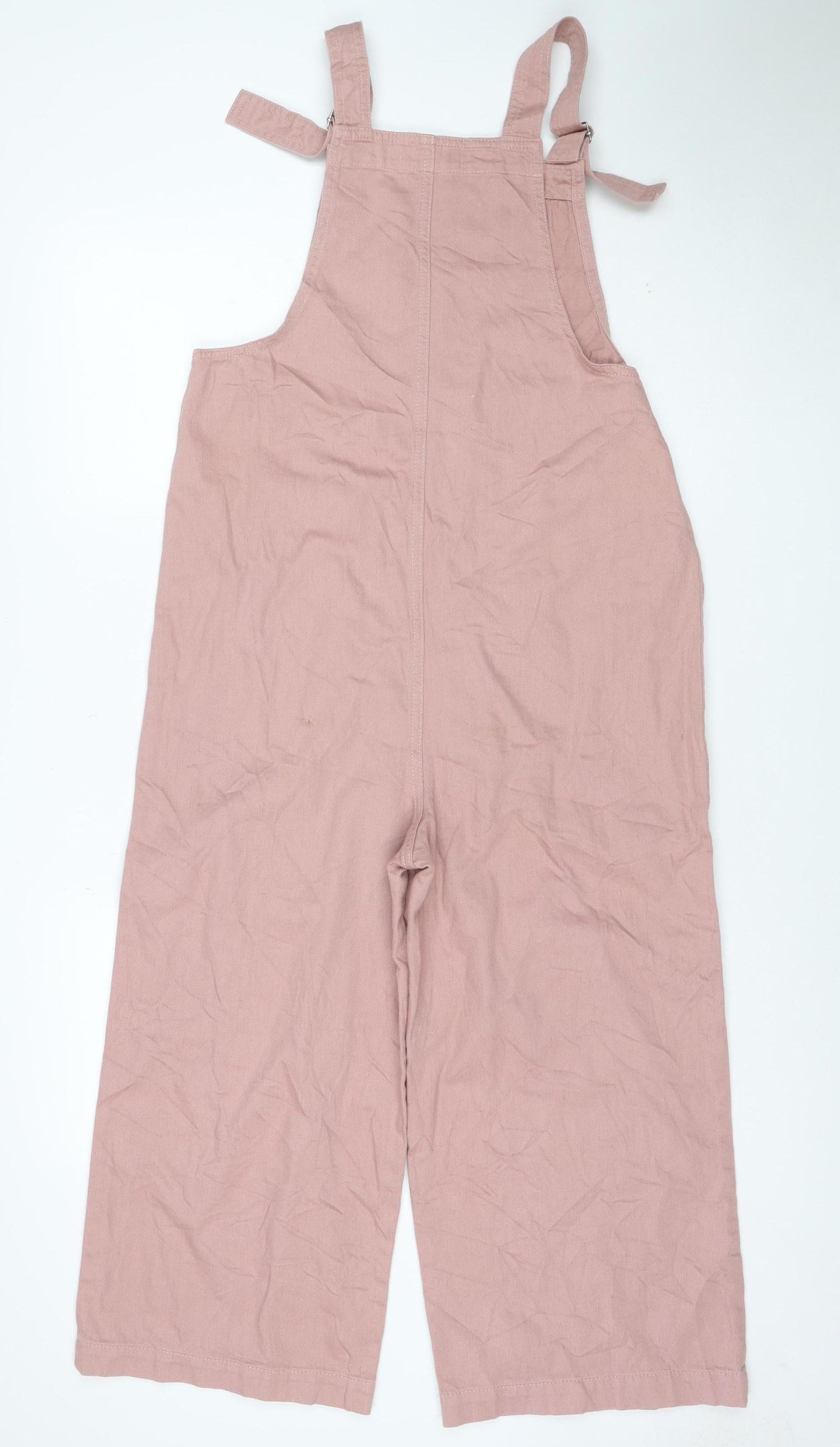 Marks and Spencer Women Pink Cotton Dungaree Jumpsuit Size 10