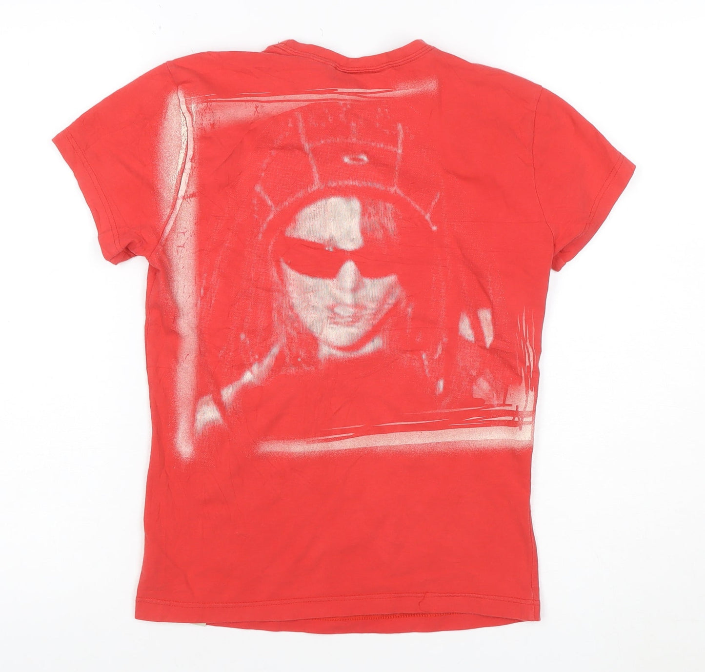 Oakley Women's Red Graphic Print Short Sleeve Cotton T-Shirt M