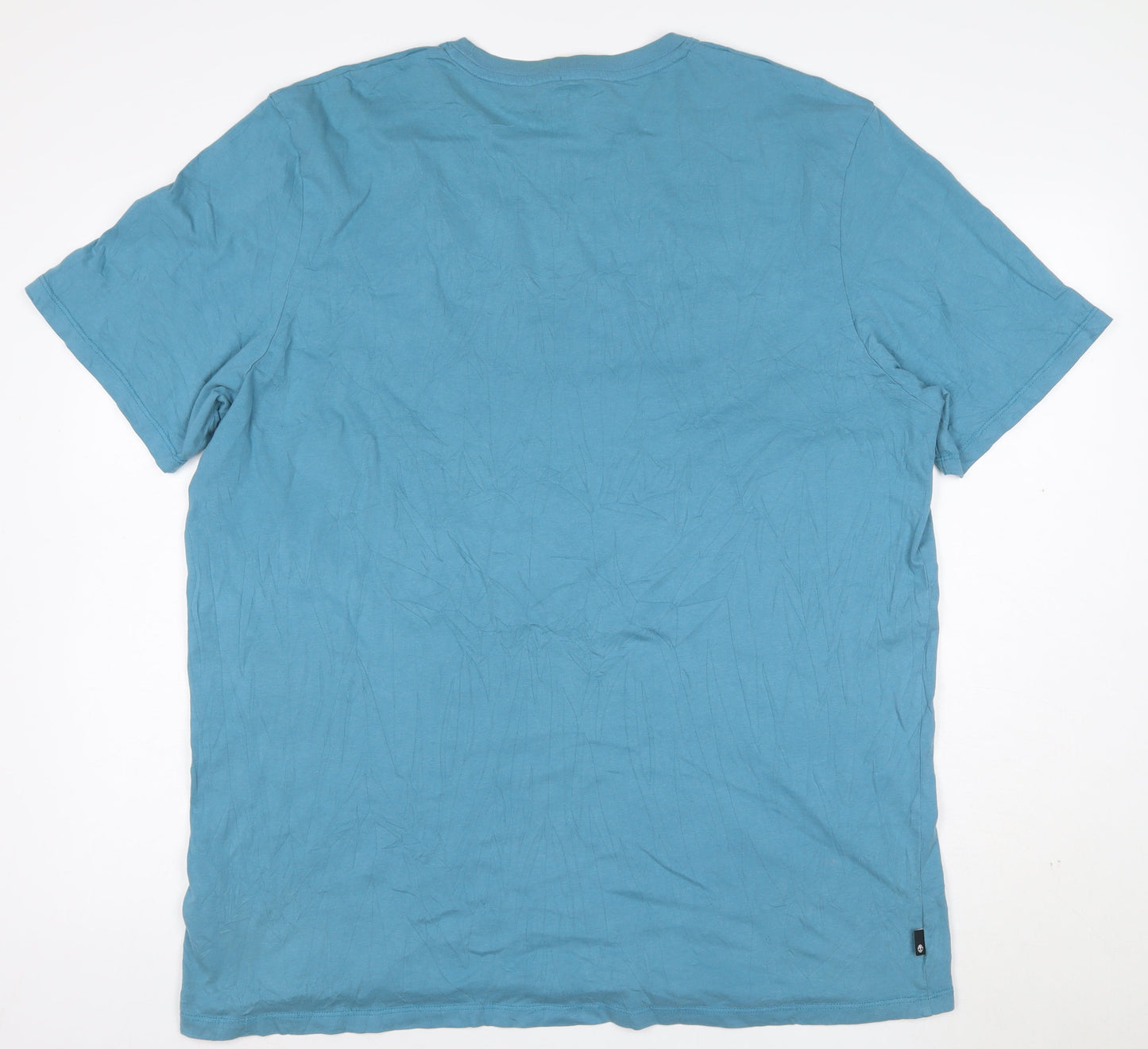 Timberland Men's Blue 3XL Regular Fit Cotton Graphic T-Shirt
