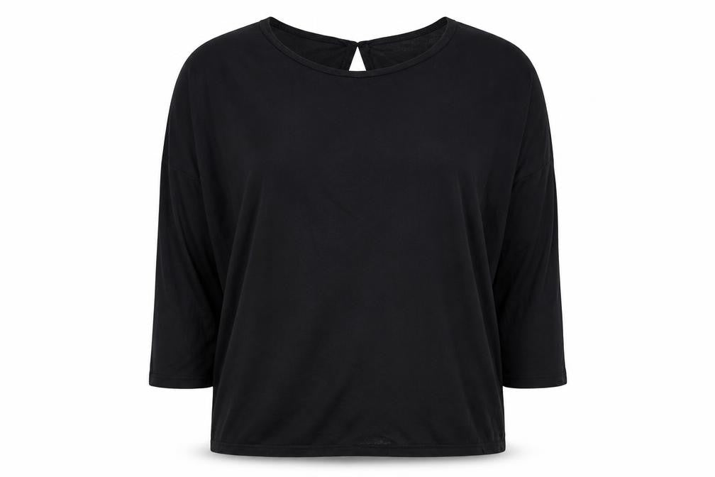 Warehouse Women's Black 3/4 Sleeve Viscose Blouse UK 8
