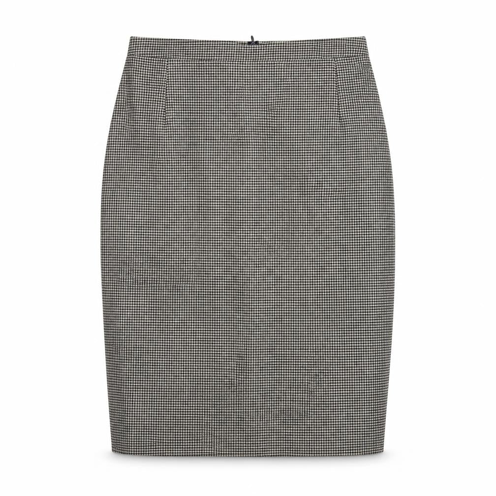 Jigsaw Women Black Check Pencil Skirt Size 10 Cotton Blend Lined