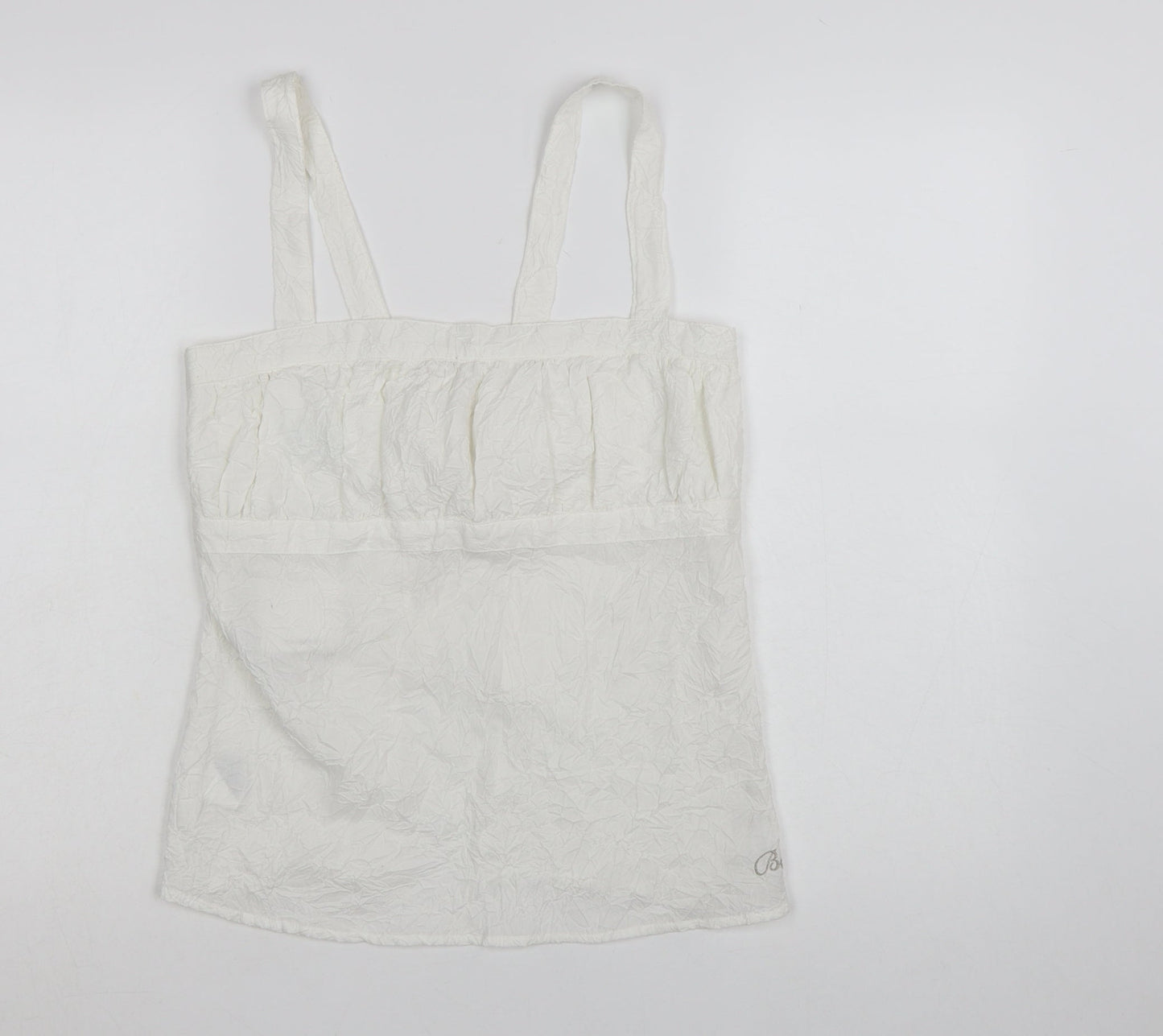 Billabong Women's White Camisole Tank Top Size 14 Summer Tie Back
