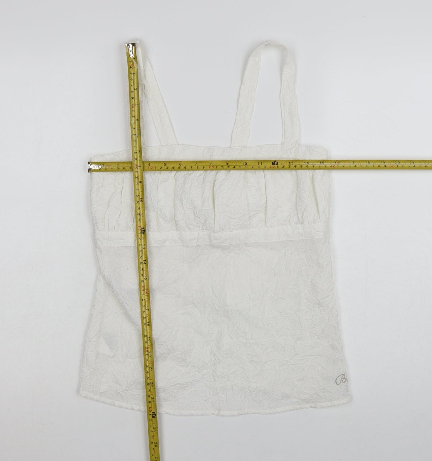 Billabong Women's White Camisole Tank Top Size 14 Summer Tie Back