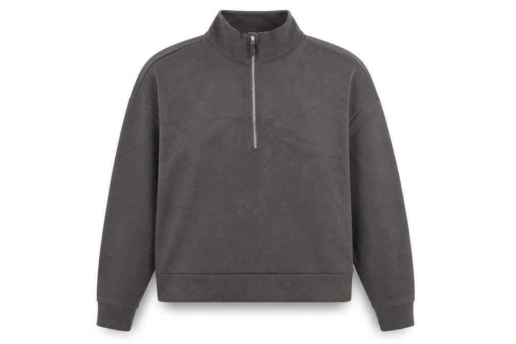 Marks & Spencer Goodmove Grey 1/2 Zip Sweatshirt Womens Size 12