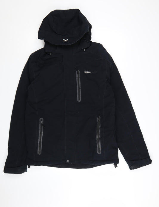 Northfinder Men's Black Softshell Hooded Winter Parka Jacket M