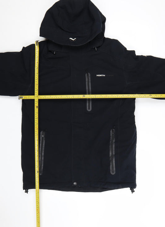Northfinder Men's Black Softshell Hooded Winter Parka Jacket M