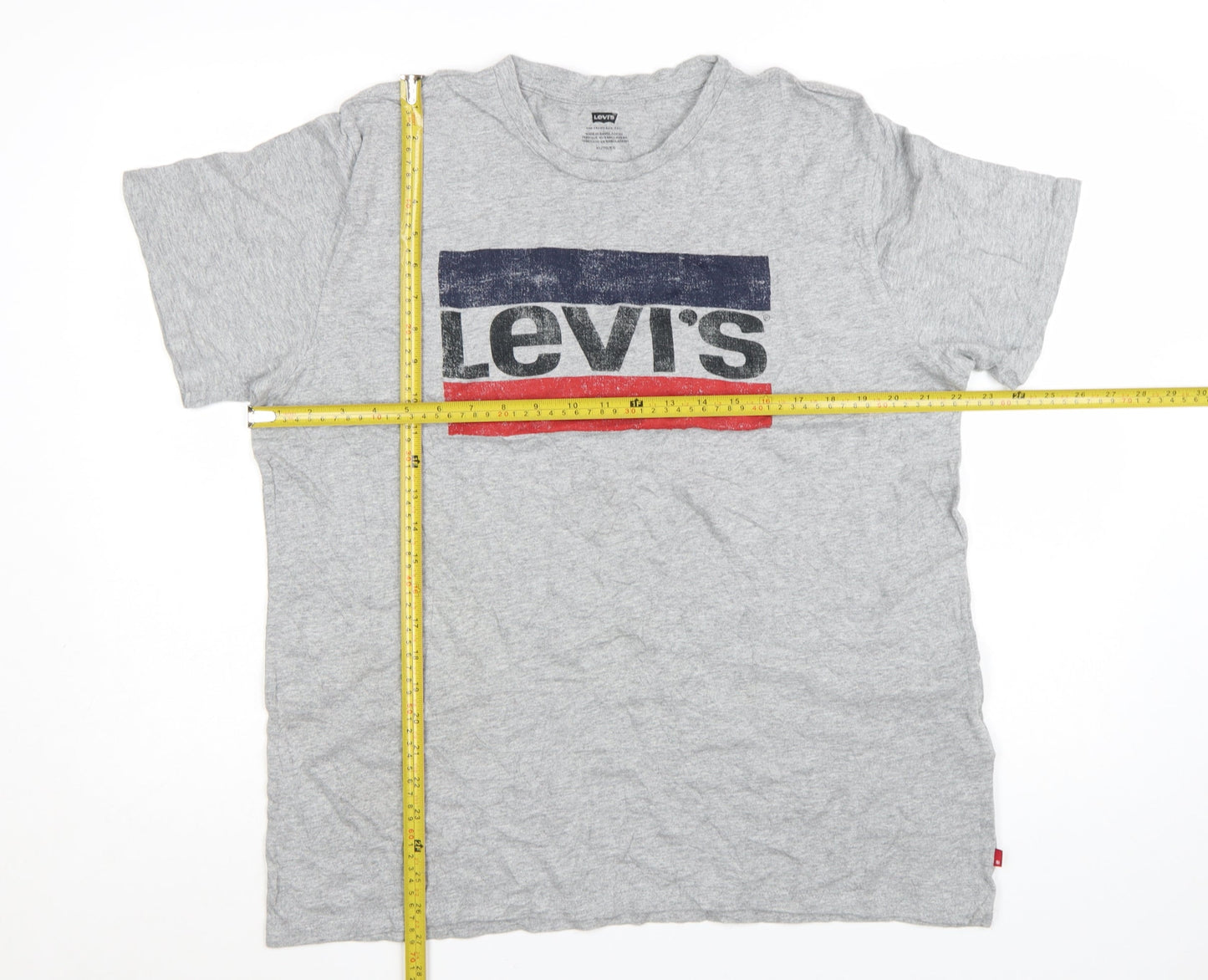 Levi's Mens Grey XL Logo Graphic Crew Neck T-Shirt