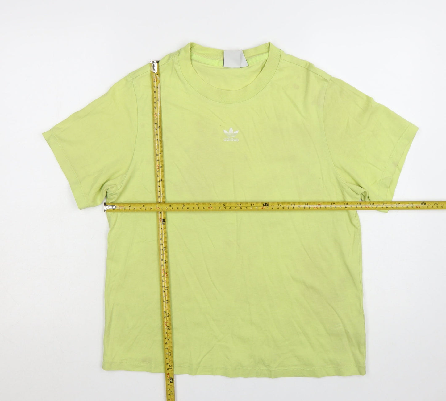 Adidas Women's Green Short Sleeve Cotton Sports T-Shirt Size 10