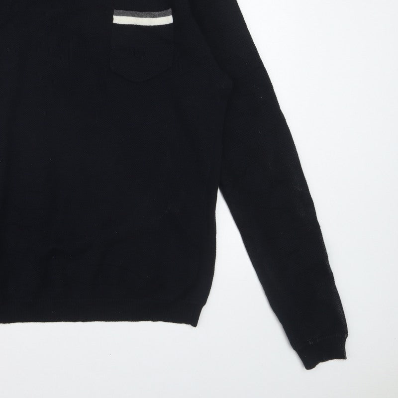 Additional view of Rag & Bone Men's Black Knit Crew Neck jumper, size L