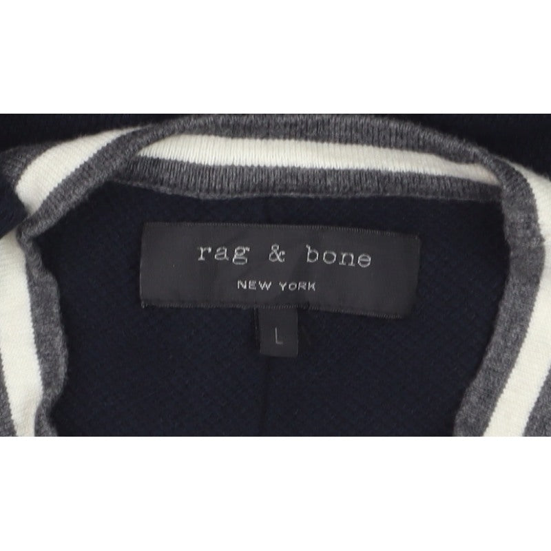 Additional view of Rag & Bone Men's Black Knit Crew Neck jumper, size L