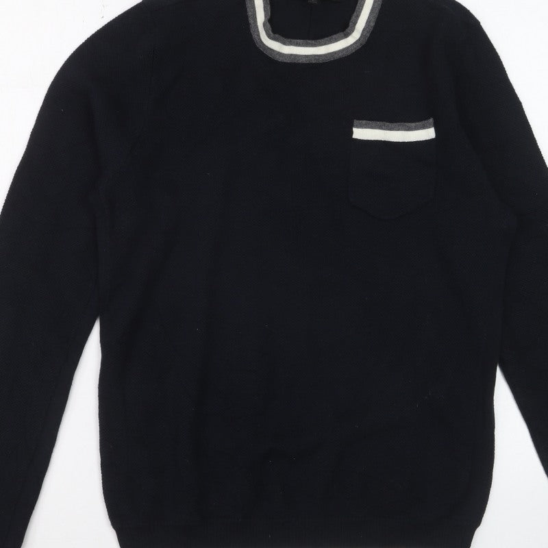 Additional view of Rag & Bone Men's Black Knit Crew Neck jumper, size L