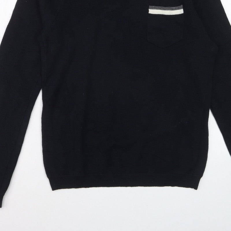 Additional view of Rag & Bone Men's Black Knit Crew Neck jumper, size L