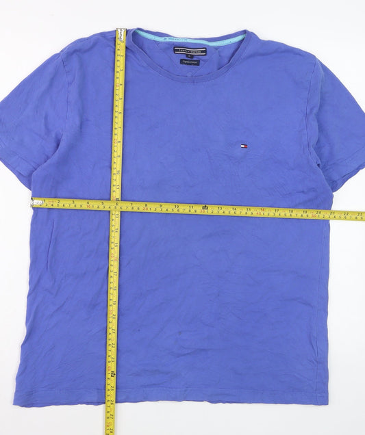 Tommy Hilfiger Men's Blue XL Organic Cotton Crew Neck T-Shirt