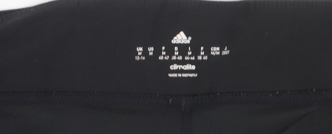 Adidas Women Black Capri Leggings Size 12-14 Climalite