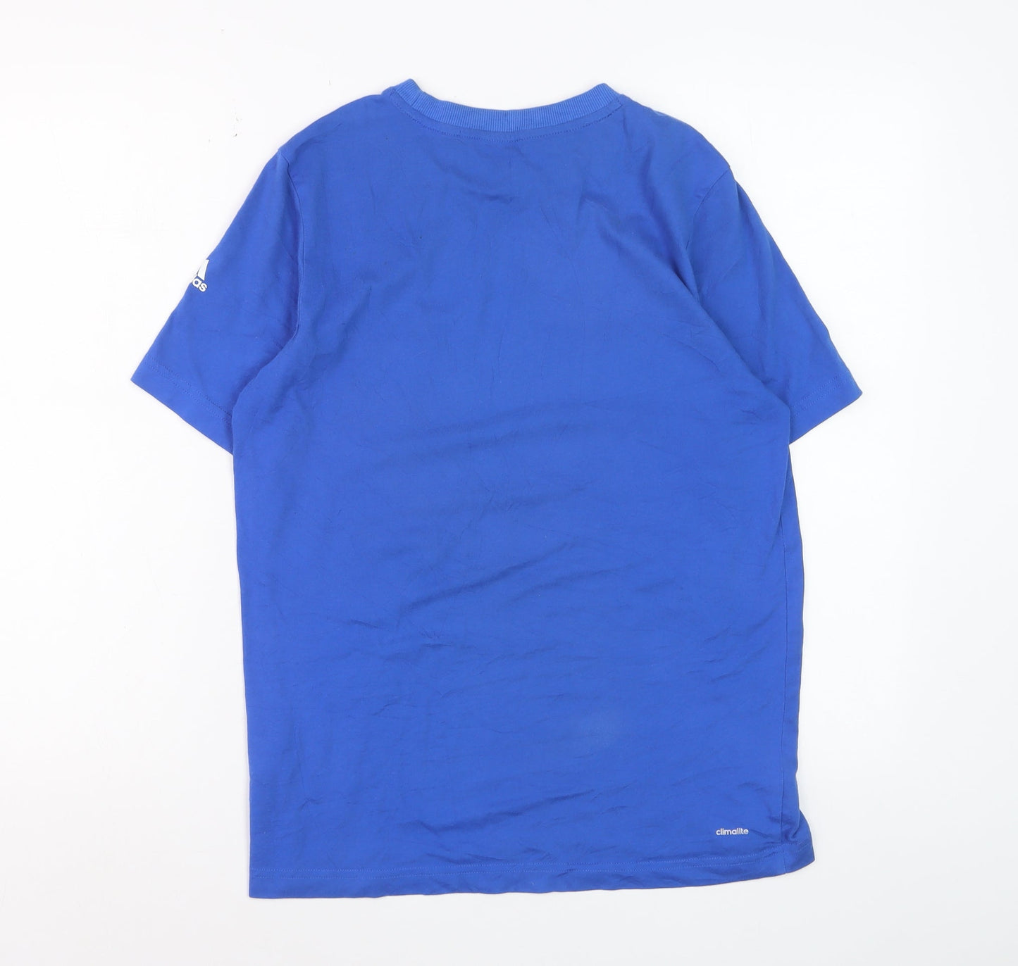 Adidas Boys Blue 13-14 Years Climalite Logo T-Shirt