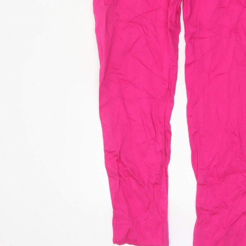 Long Tall Sally Women's Pink Straight Leg Trousers Size 14 Tall