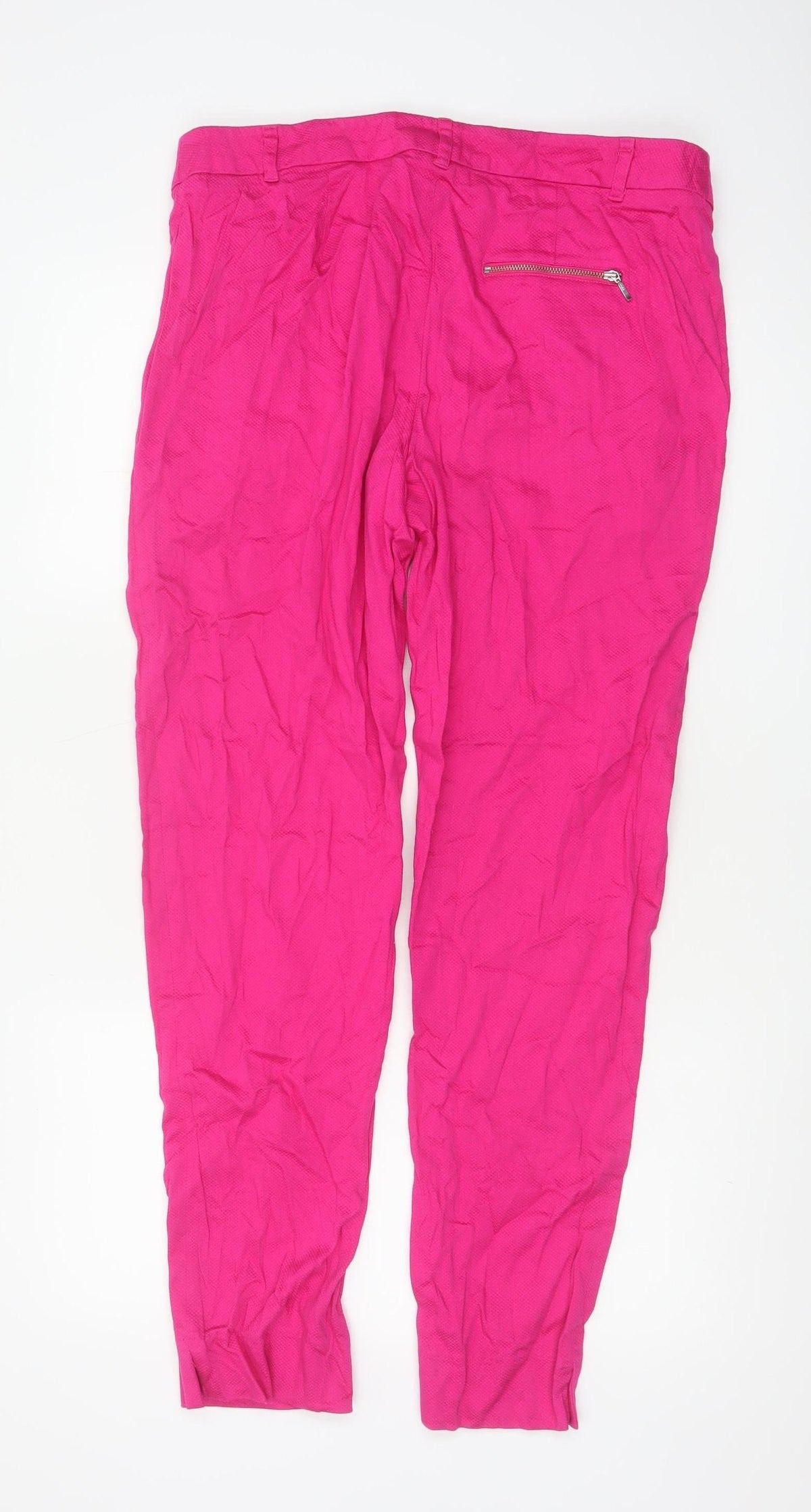 Long Tall Sally Women's Pink Straight Leg Trousers Size 14 Tall
