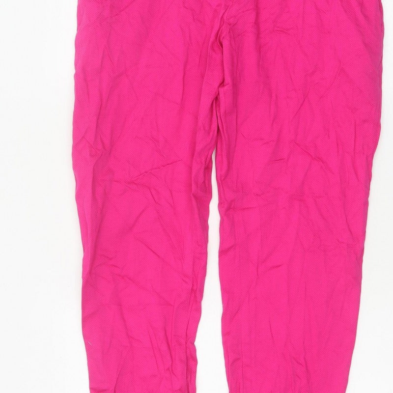 Long Tall Sally Women's Pink Straight Leg Trousers Size 14 Tall